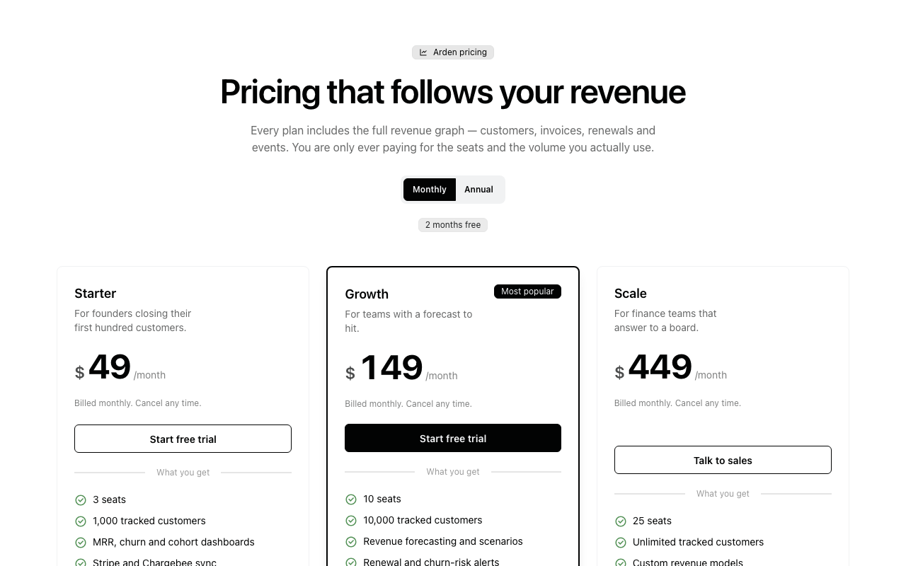 Three-tier toggle preview